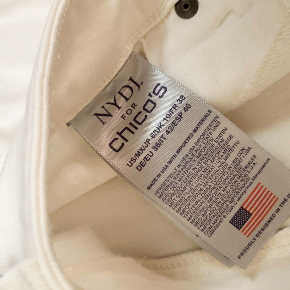 NYDJ for Chico's Lift Tuck White Flawless Contour Straight size 6 - Picture 6 of 8